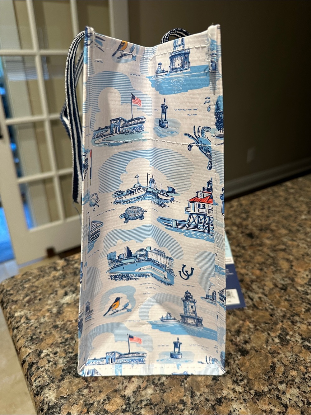 Scout Blue & White Maryland Scenic Gift Bag NWT - Picture 4 of 7